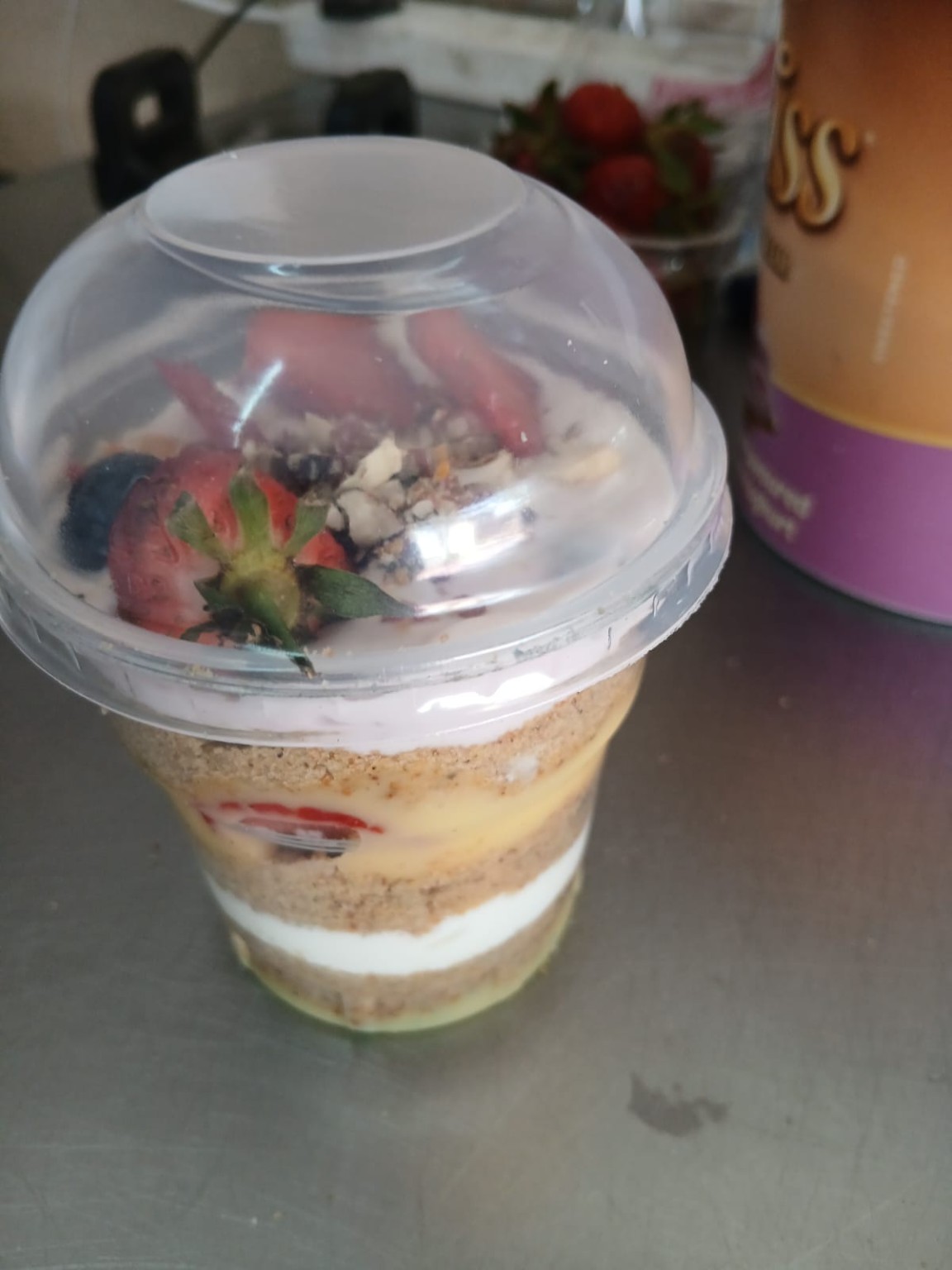 Strawberry dessert cup
