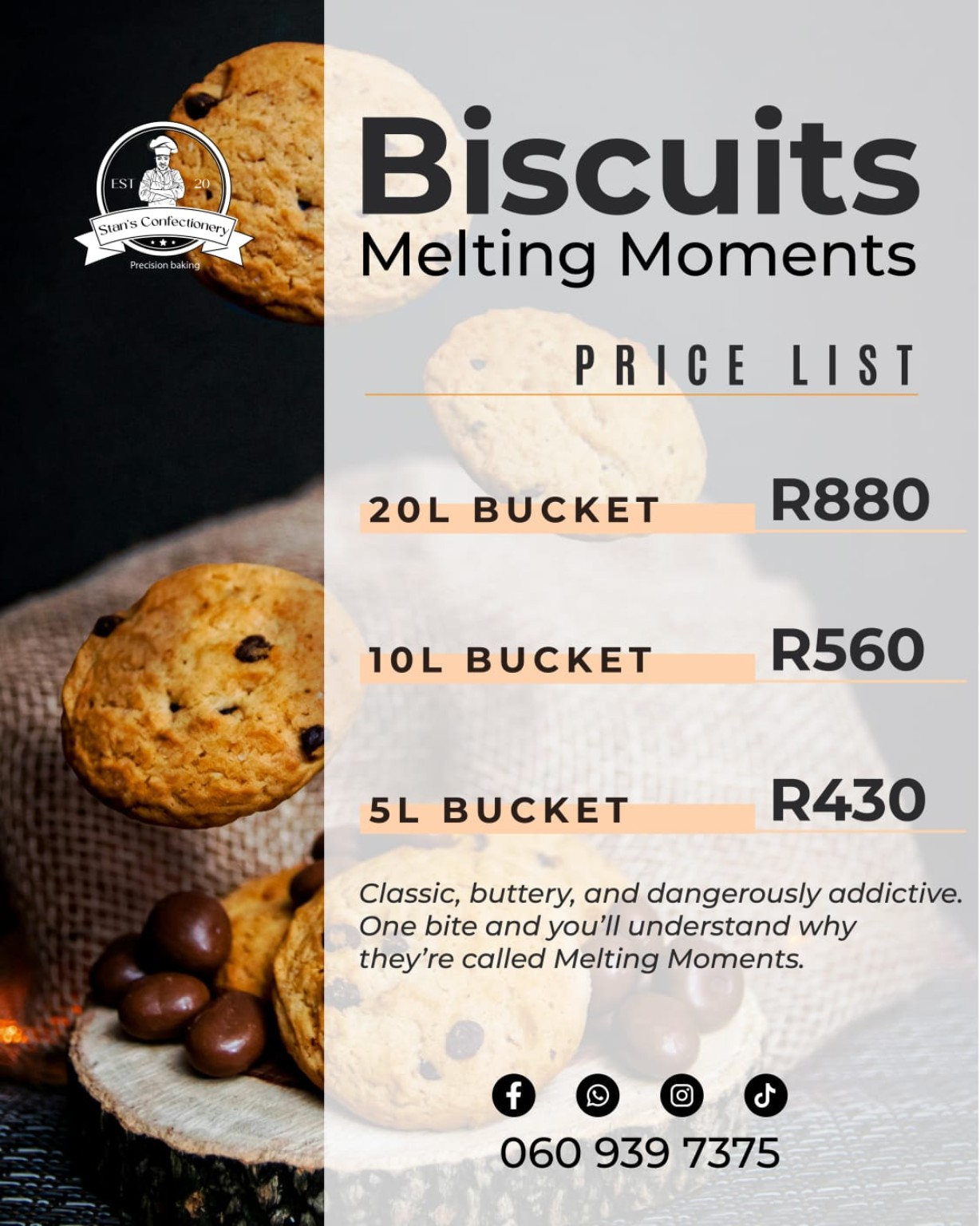 Biscuits price list